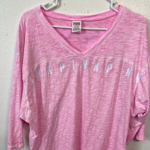 PINK Victoria's Secret Raglan Sleeves Size Large (LG) Baseball style Tee